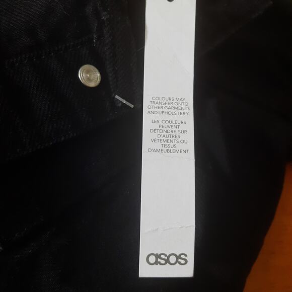 Asos Design Womens Denim Overalls in Washed Black Size Small - Picture 5 of 7